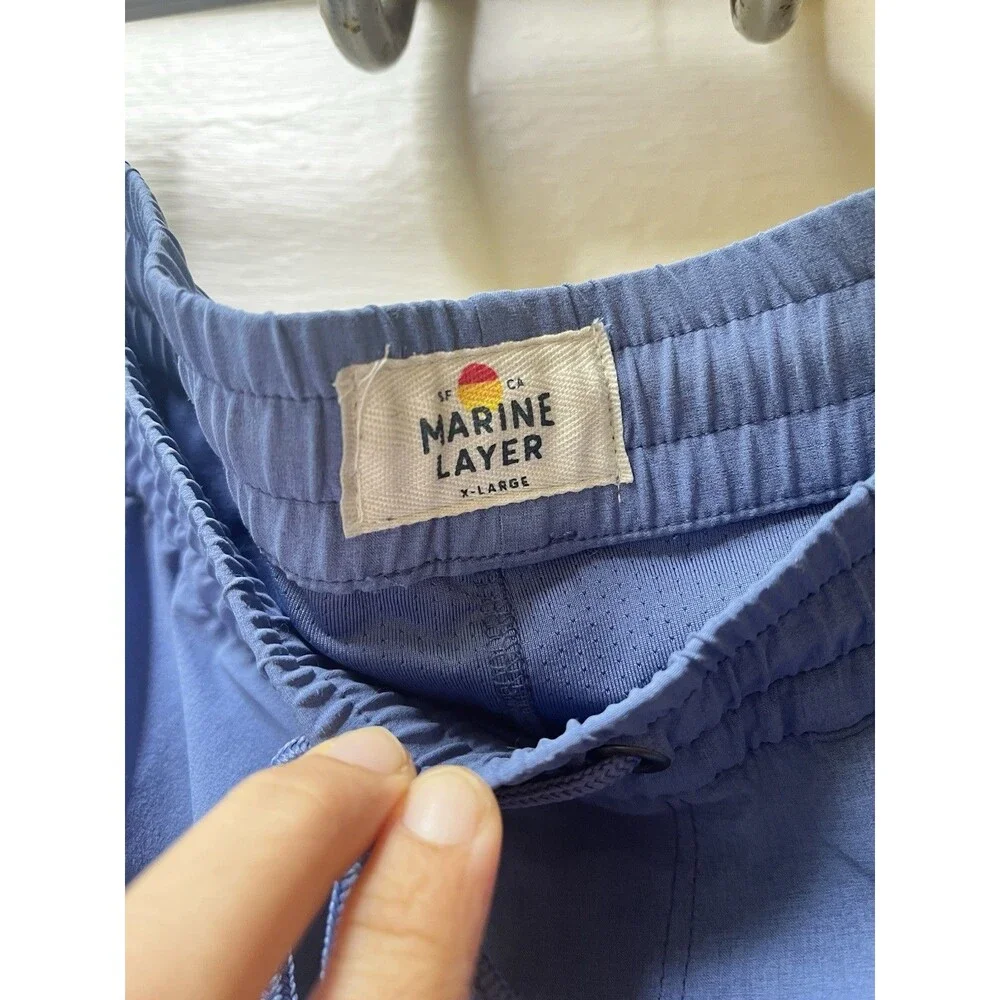 Marine Layer Lined Sport And Swim Short 6’’ XL Blue Beach Summer Workout Running